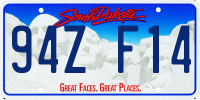 SD license plate 94ZF14