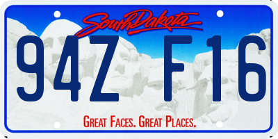 SD license plate 94ZF16