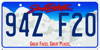 SD license plate 94ZF20