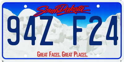 SD license plate 94ZF24