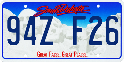 SD license plate 94ZF26