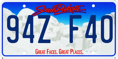 SD license plate 94ZF40