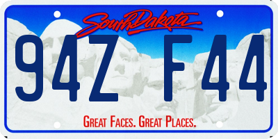 SD license plate 94ZF44