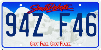 SD license plate 94ZF46