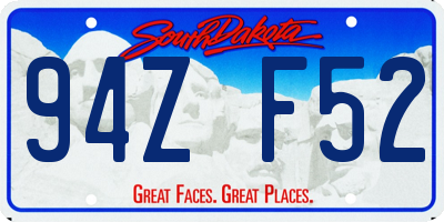 SD license plate 94ZF52