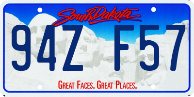 SD license plate 94ZF57