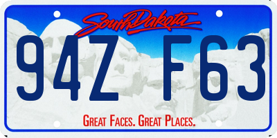 SD license plate 94ZF63