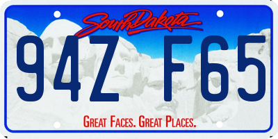 SD license plate 94ZF65