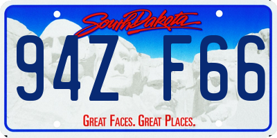 SD license plate 94ZF66
