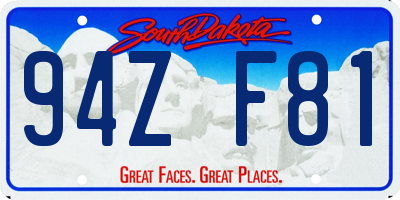 SD license plate 94ZF81