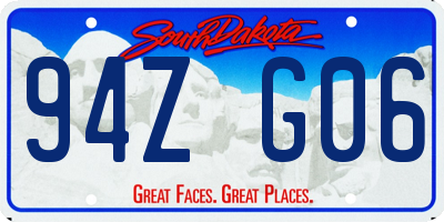 SD license plate 94ZG06
