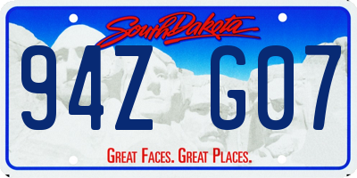 SD license plate 94ZG07