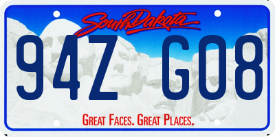 SD license plate 94ZG08