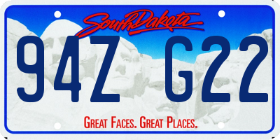 SD license plate 94ZG22