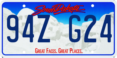 SD license plate 94ZG24