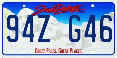 SD license plate 94ZG46