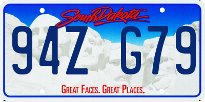 SD license plate 94ZG79