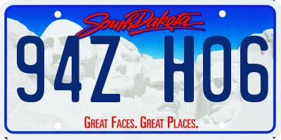 SD license plate 94ZH06