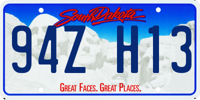 SD license plate 94ZH13