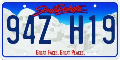 SD license plate 94ZH19