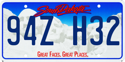 SD license plate 94ZH32