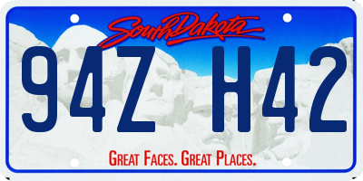SD license plate 94ZH42