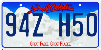 SD license plate 94ZH50