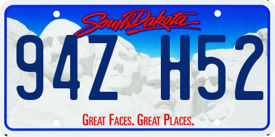 SD license plate 94ZH52