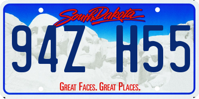 SD license plate 94ZH55