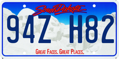 SD license plate 94ZH82
