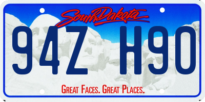 SD license plate 94ZH90