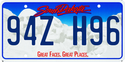 SD license plate 94ZH96