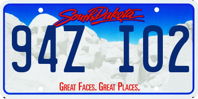 SD license plate 94ZI02
