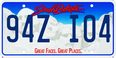 SD license plate 94ZI04
