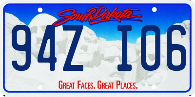 SD license plate 94ZI06