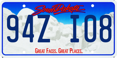 SD license plate 94ZI08