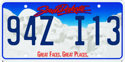 SD license plate 94ZI13