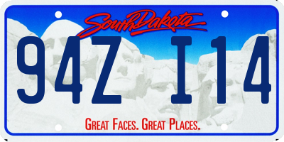 SD license plate 94ZI14