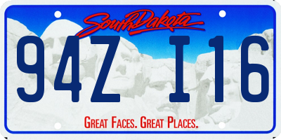 SD license plate 94ZI16