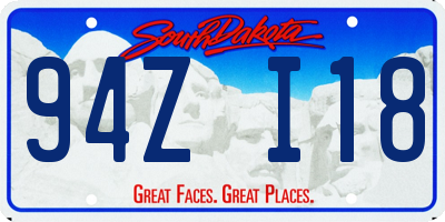 SD license plate 94ZI18
