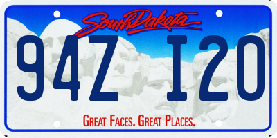 SD license plate 94ZI20