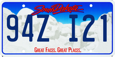 SD license plate 94ZI21