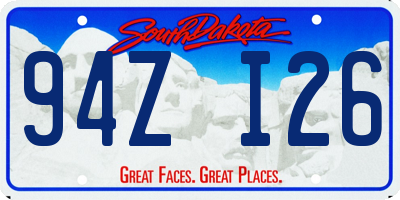 SD license plate 94ZI26