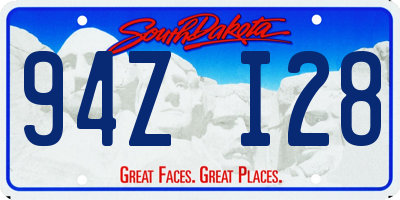 SD license plate 94ZI28