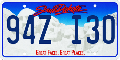 SD license plate 94ZI30