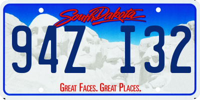 SD license plate 94ZI32