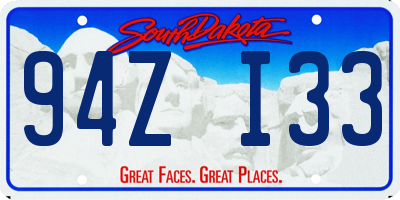SD license plate 94ZI33