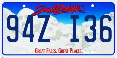 SD license plate 94ZI36
