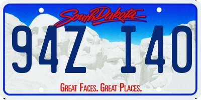 SD license plate 94ZI40