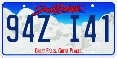 SD license plate 94ZI41